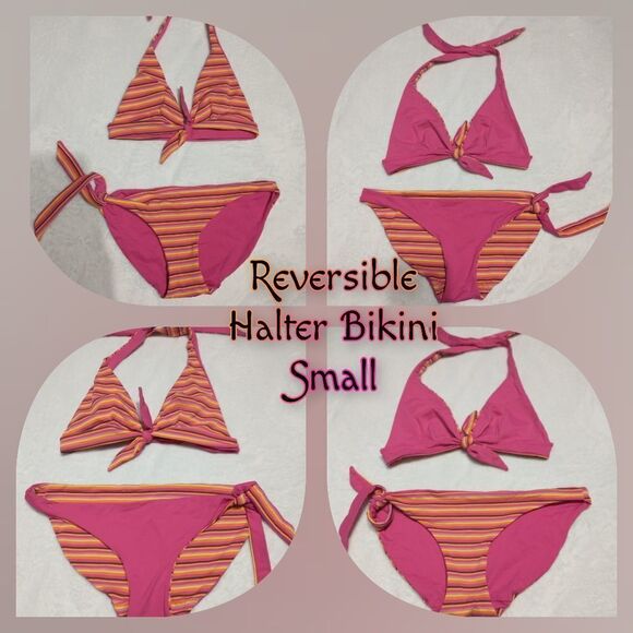 Reversible halter bikini size small - Picture 1 of 5